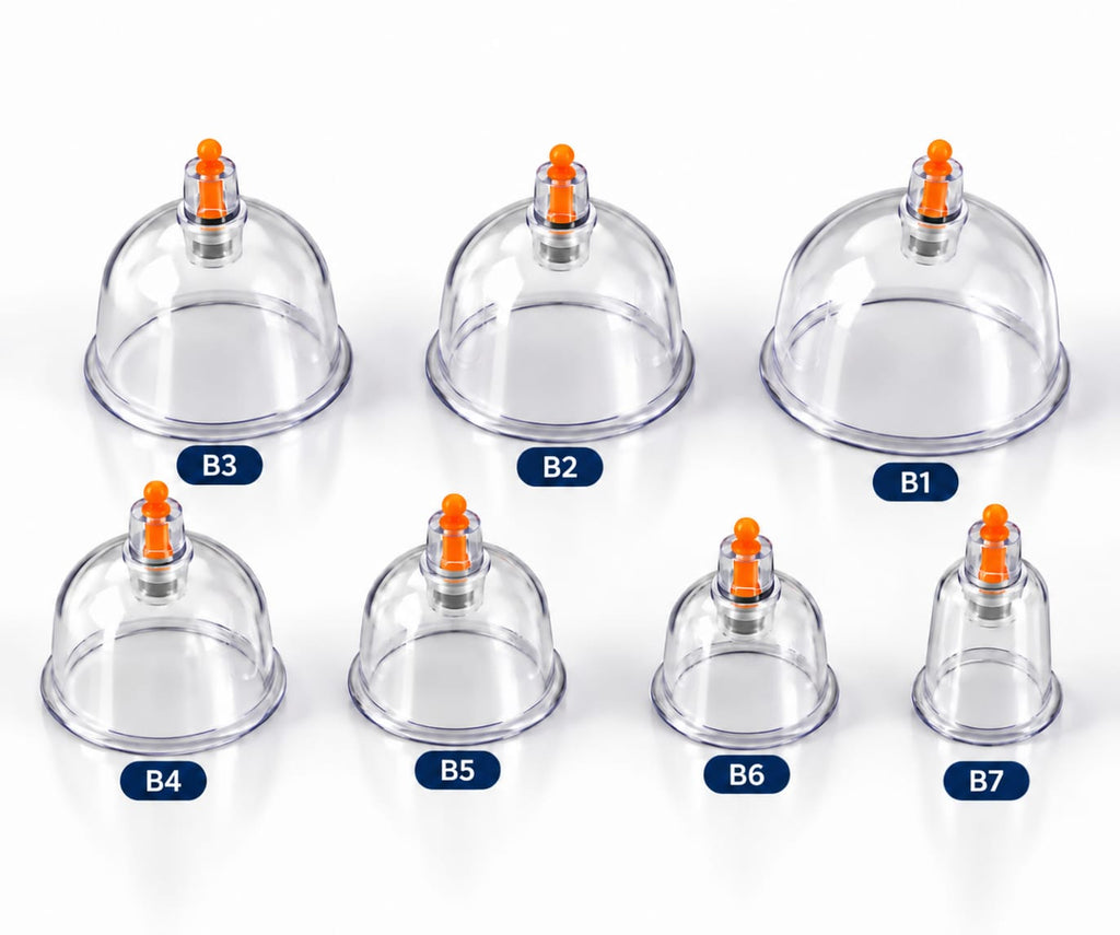 Cupping Therapy Cups for Hijama – B1 to B7 Sizes